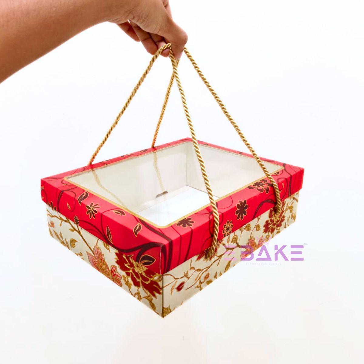 Printed Hamper Box With Rope Handle - Premium Gifting Box (Set of 2 Boxes)