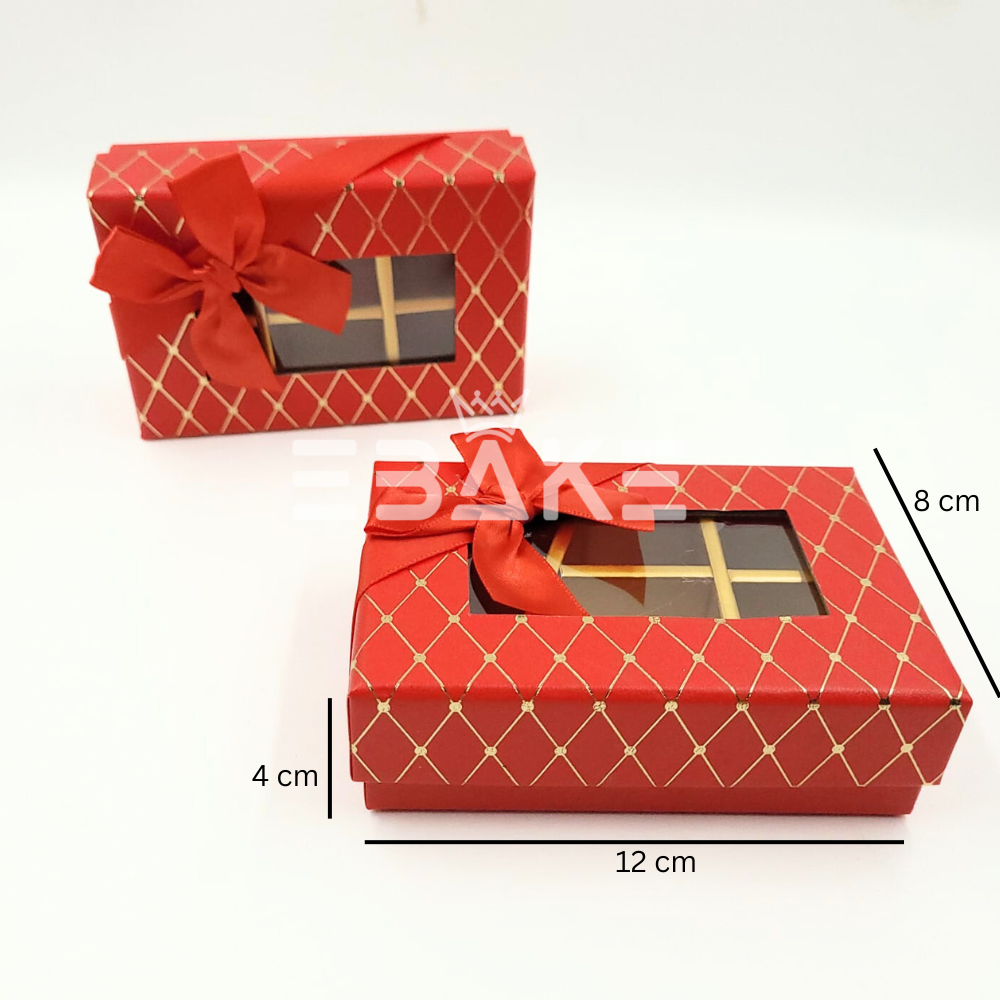 6 Cavity Imported Chocolate Box (Single Piece) - A419