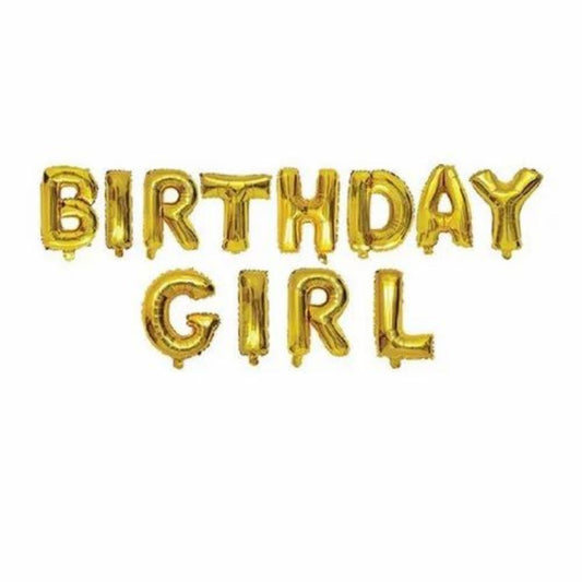 Birthday Girl Foil Balloon Gold 16 Inch