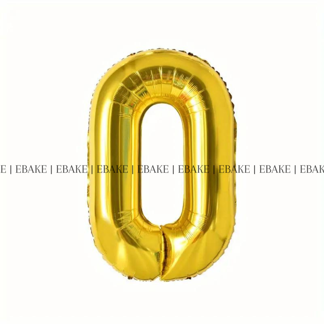 Number Foil Balloons Gold 16 Inch Single Piece