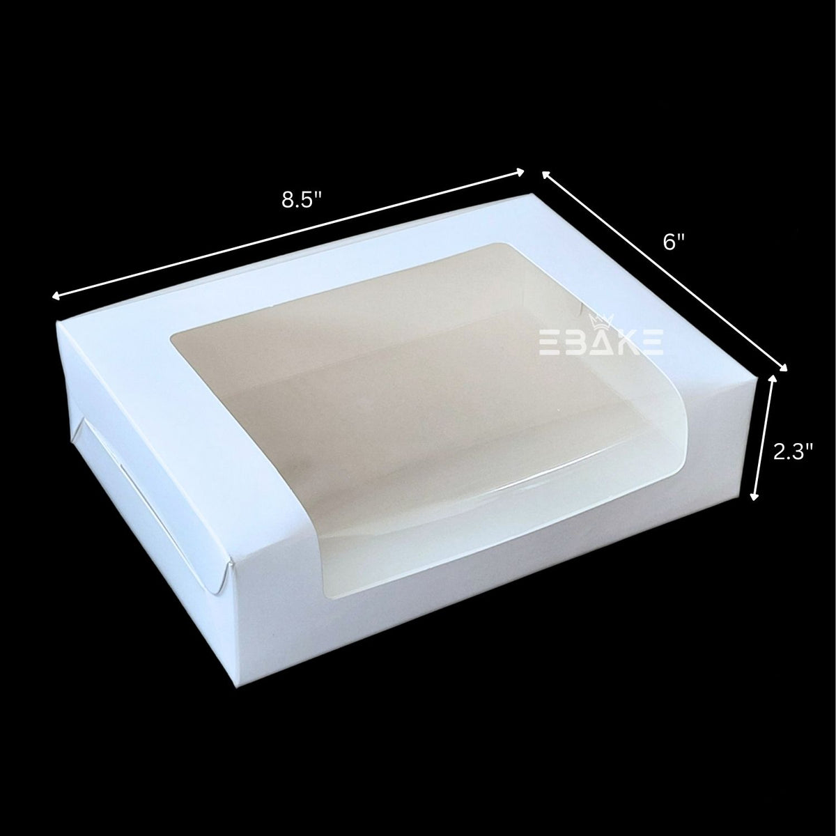 6 Piece Brownie Box White