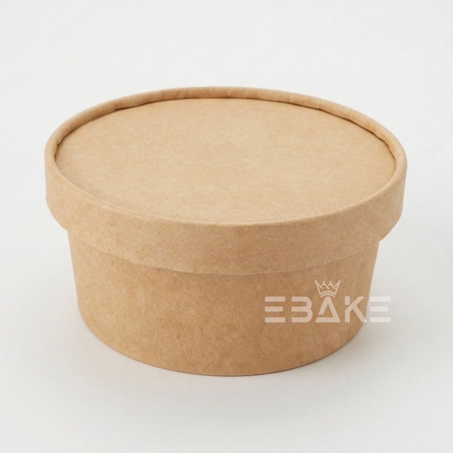 Round Disposable Kraft Paper Containers With Lid 300ml