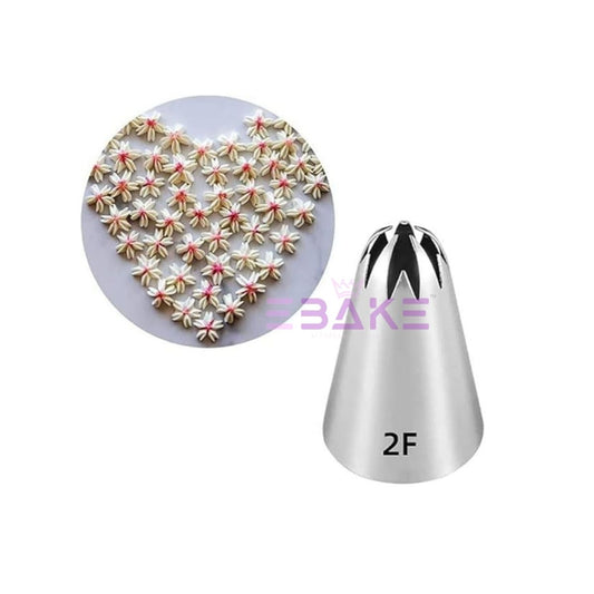 Stainless Steel Cake Decorating Nozzle / Pastry Icing Tip (2F Nozzle)