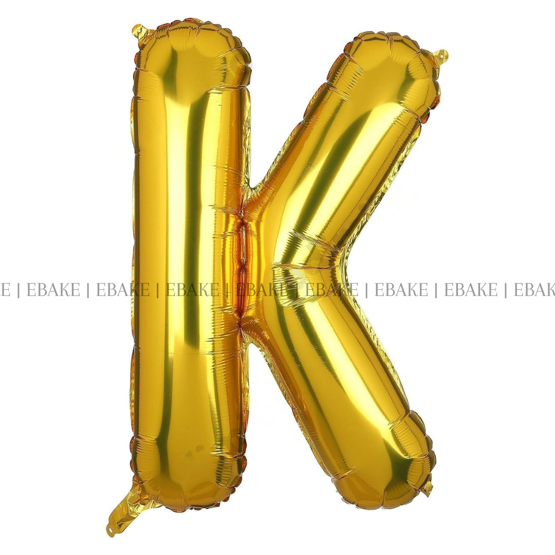 Alphabet Foil Balloons Gold 16 Inch Single Piece