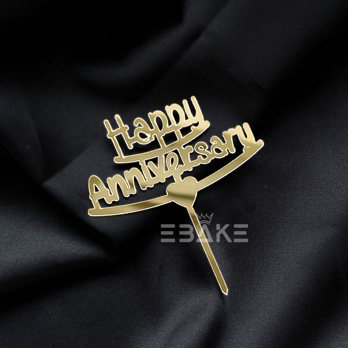 Happy Anniversary Mini Topper Golden