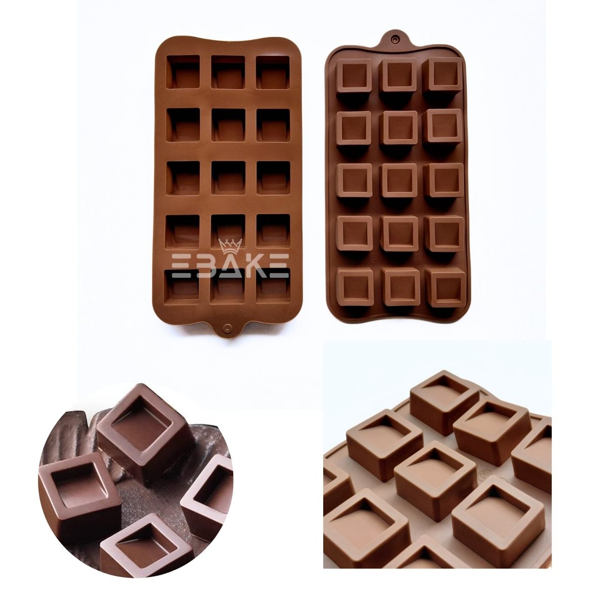 15 Cavity Square Chocolate Silicone Mould