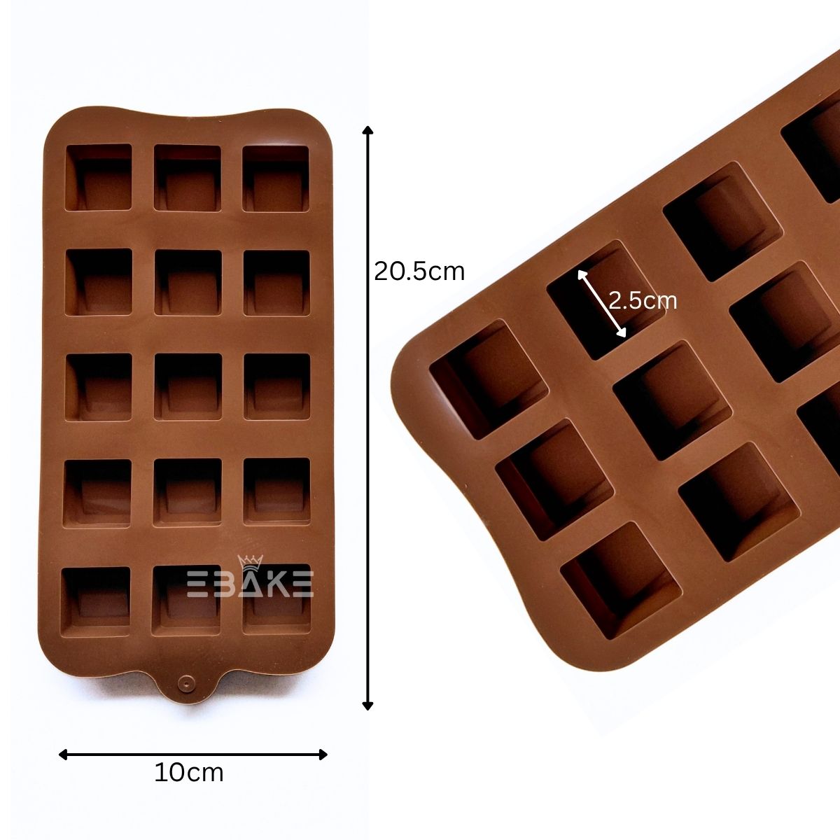 15 Cavity Square Chocolate Silicone Mould