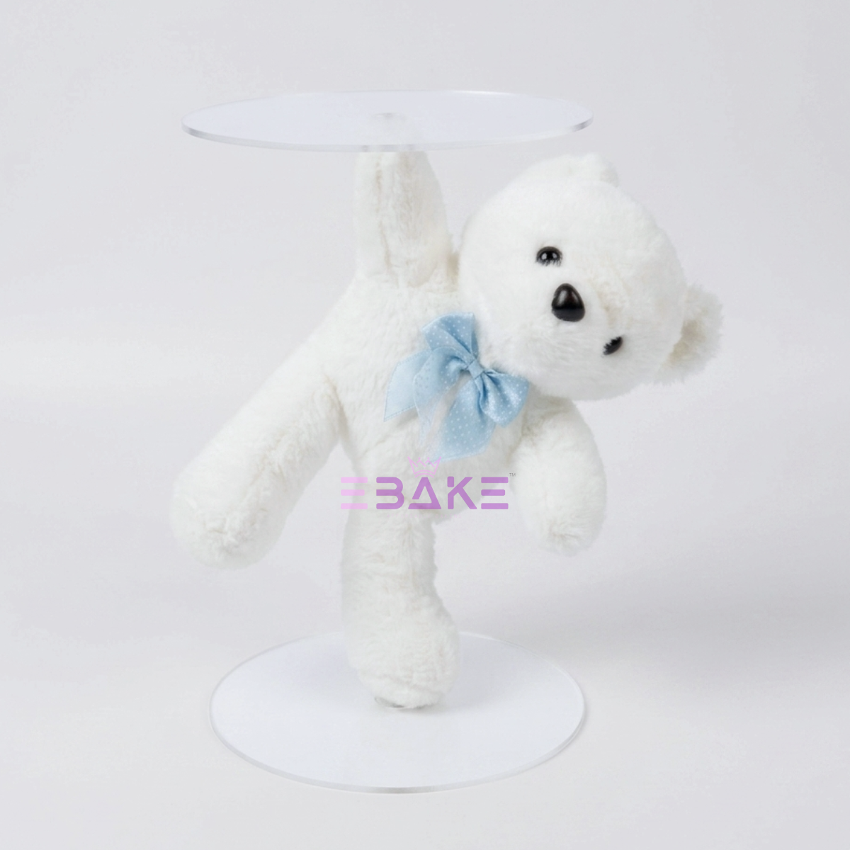 White Teddy Bear Cake Spacer / Cake Stand / Anti Gravity Cake Stand