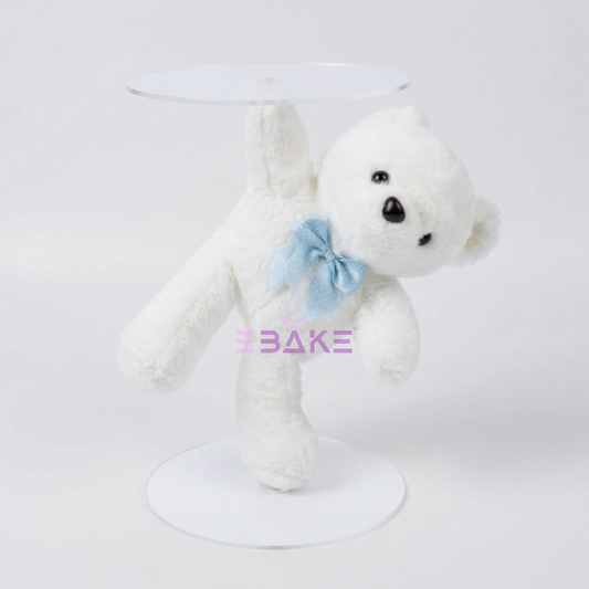 White Teddy Bear Cake Spacer / Cake Stand / Anti Gravity Cake Stand