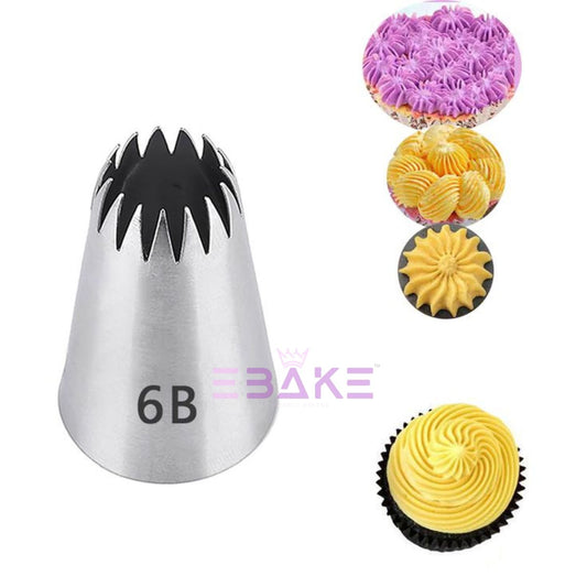 Stainless Steel Cake Decorating Nozzle / Pastry Icing Tip (6B Nozzle)