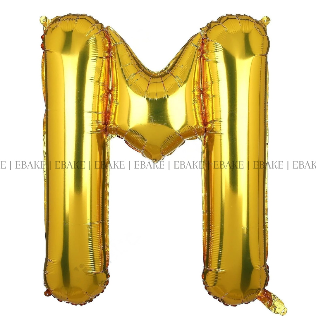 Alphabet Foil Balloons Gold 16 Inch Single Piece