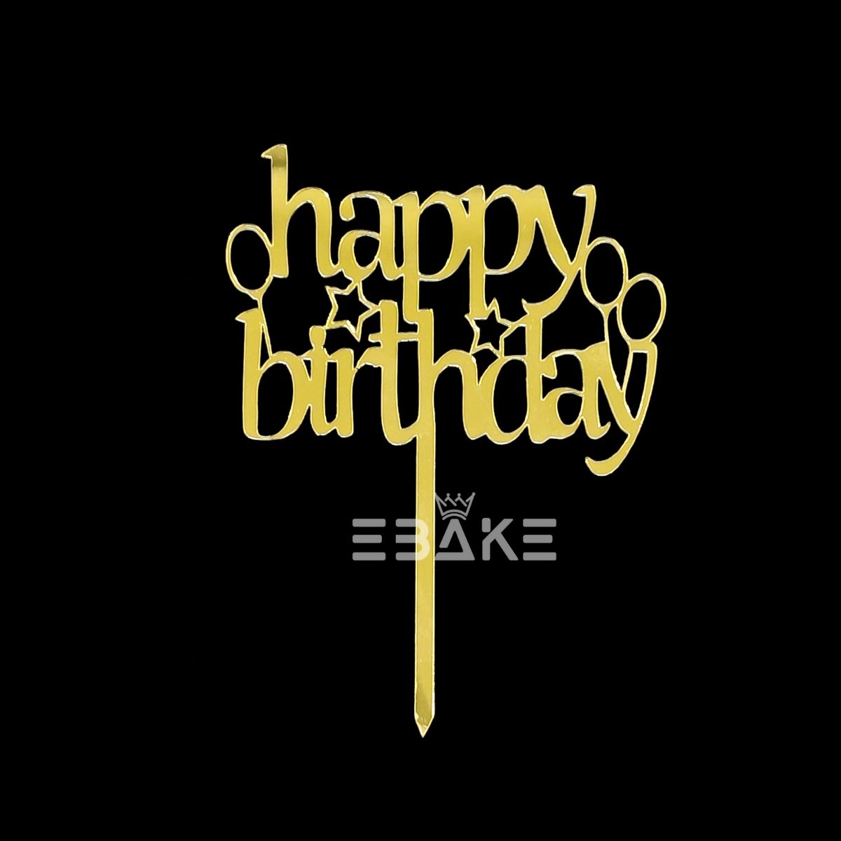 Happy Birthday Cake Topper 4 Inch