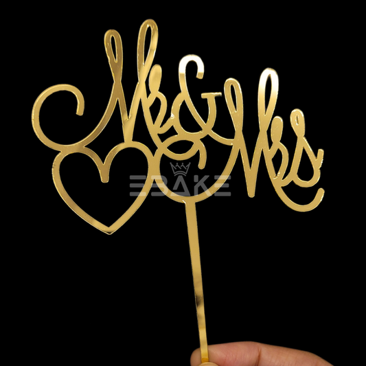 Mr & Mrs Cake Topper