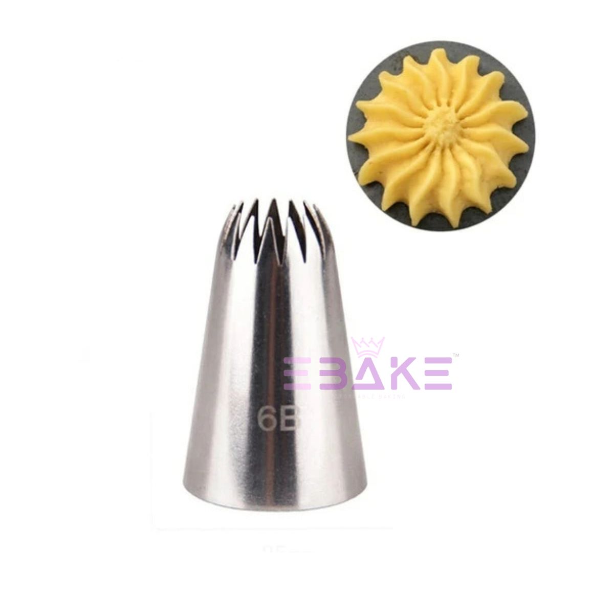Stainless Steel Cake Decorating Nozzle / Pastry Icing Tip (6B Nozzle)