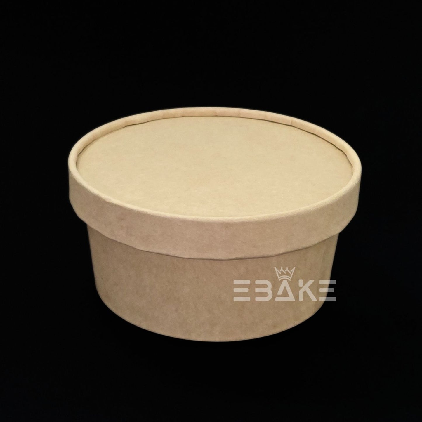 Round Disposable Kraft Paper Containers With Lid 300ml