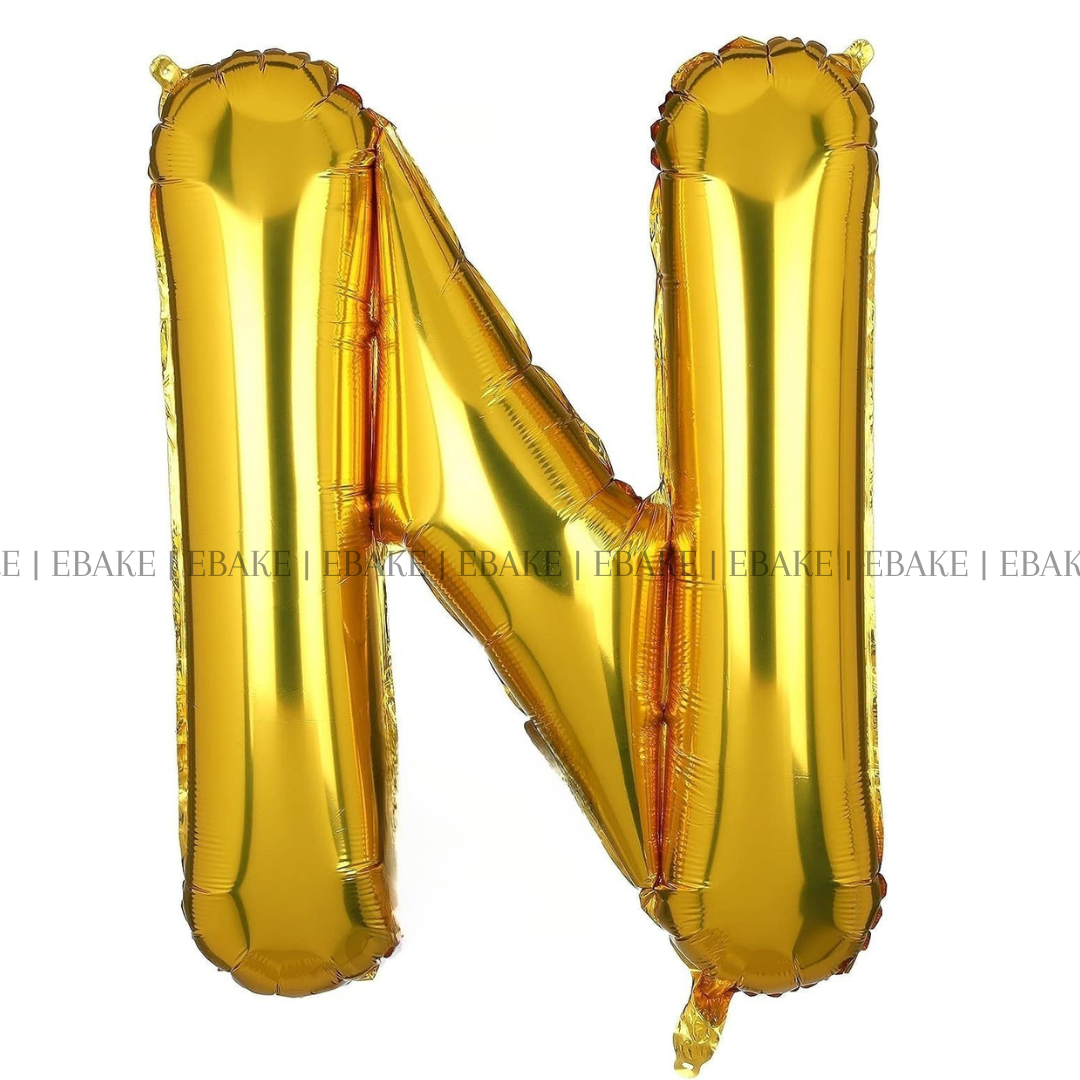 Alphabet Foil Balloons Gold 16 Inch Single Piece