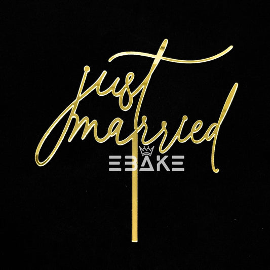 Just Married Cake Topper