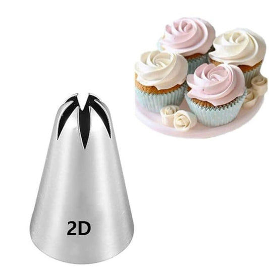 Stainless Steel Cake Decorating Nozzle / Pastry Icing Tip ( 2D Nozzle)