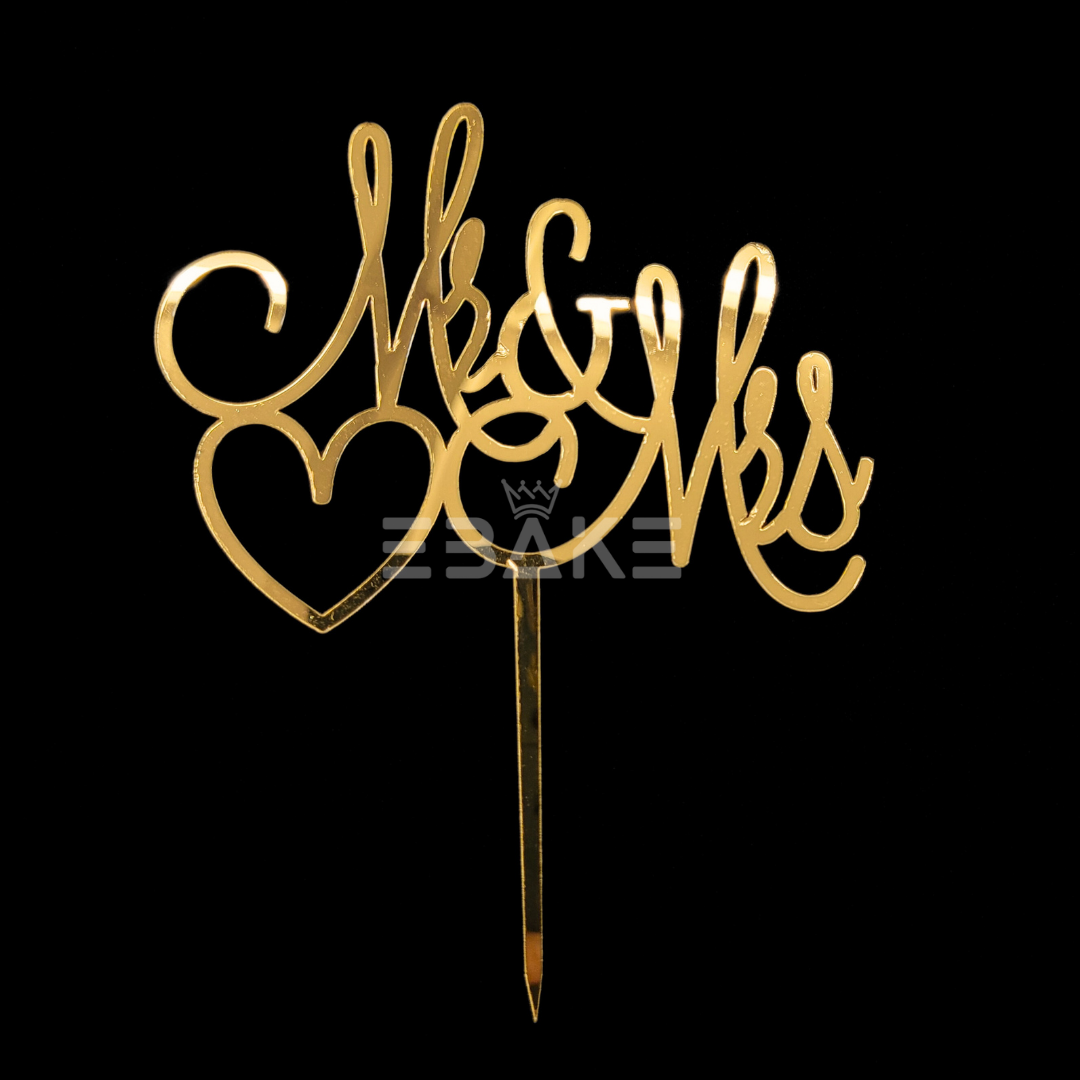 Mr & Mrs Cake Topper