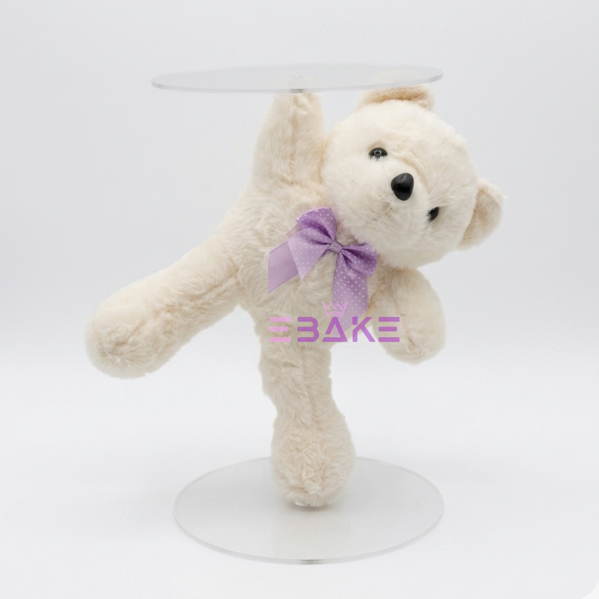 White Teddy Bear Cake Spacer / Cake Stand / Anti Gravity Cake Stand