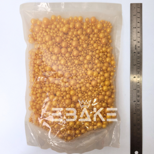 Mixed Size Golden Pearl Sprinkles (Sugar Balls)