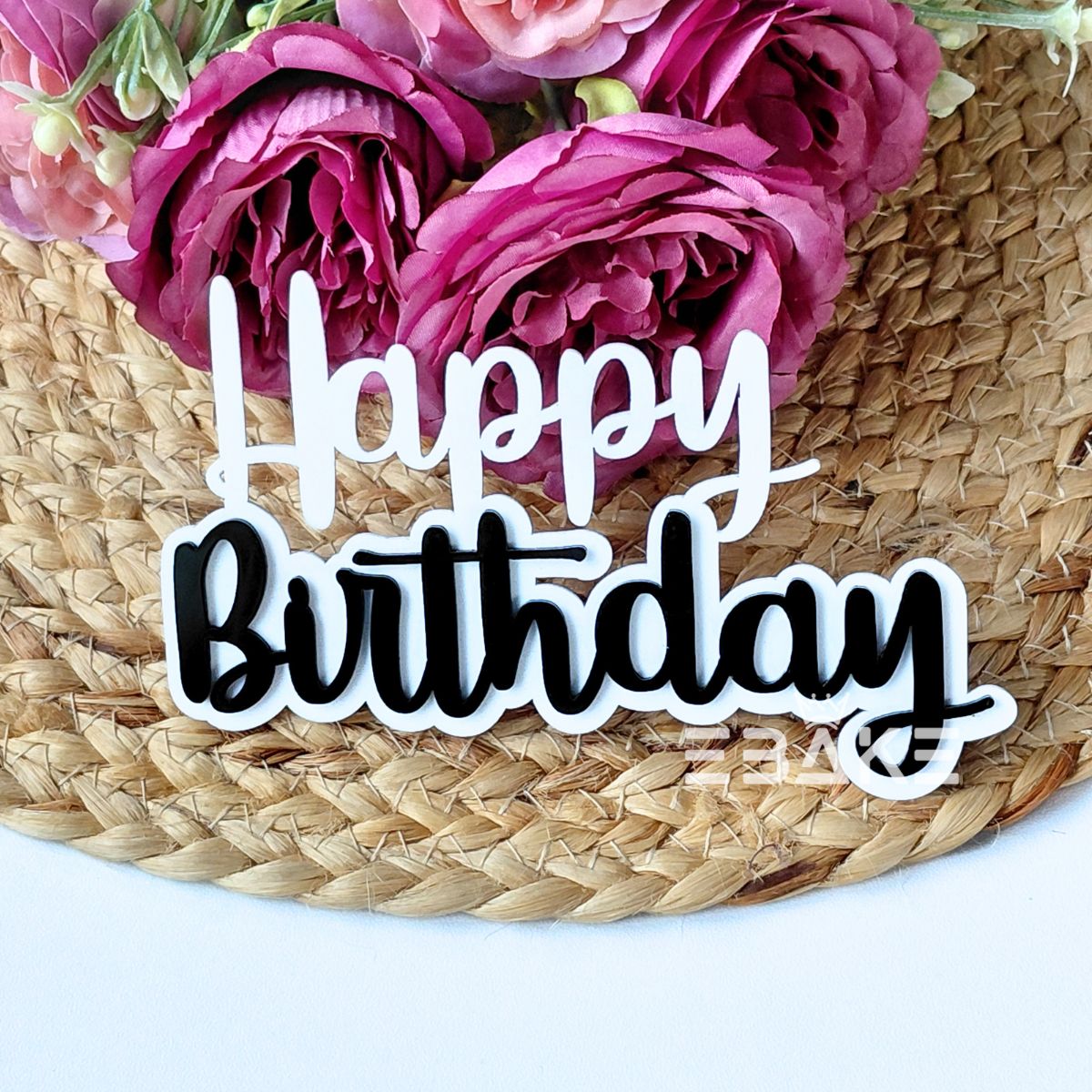 Double Colour Happy Birthday Cutout/Charm