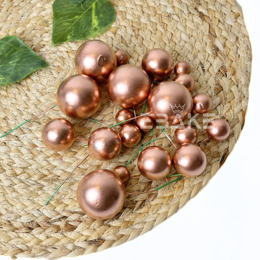 Copper Faux Balls - Set Of 20 Pieces