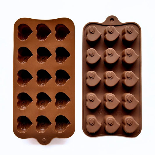15 Cavity Heart Chocolate Silicone Mould