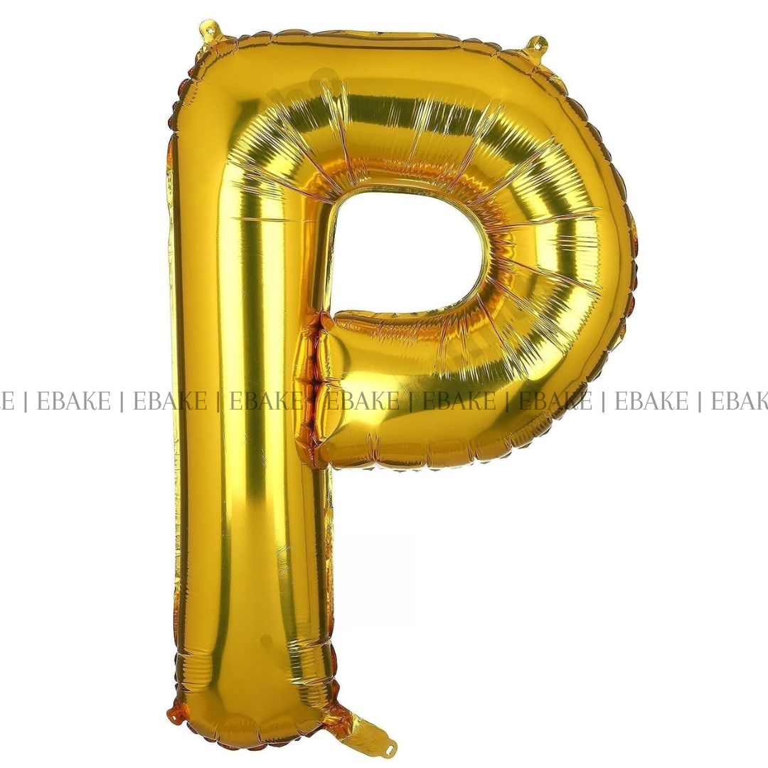 Alphabet Foil Balloons Gold 16 Inch Single Piece