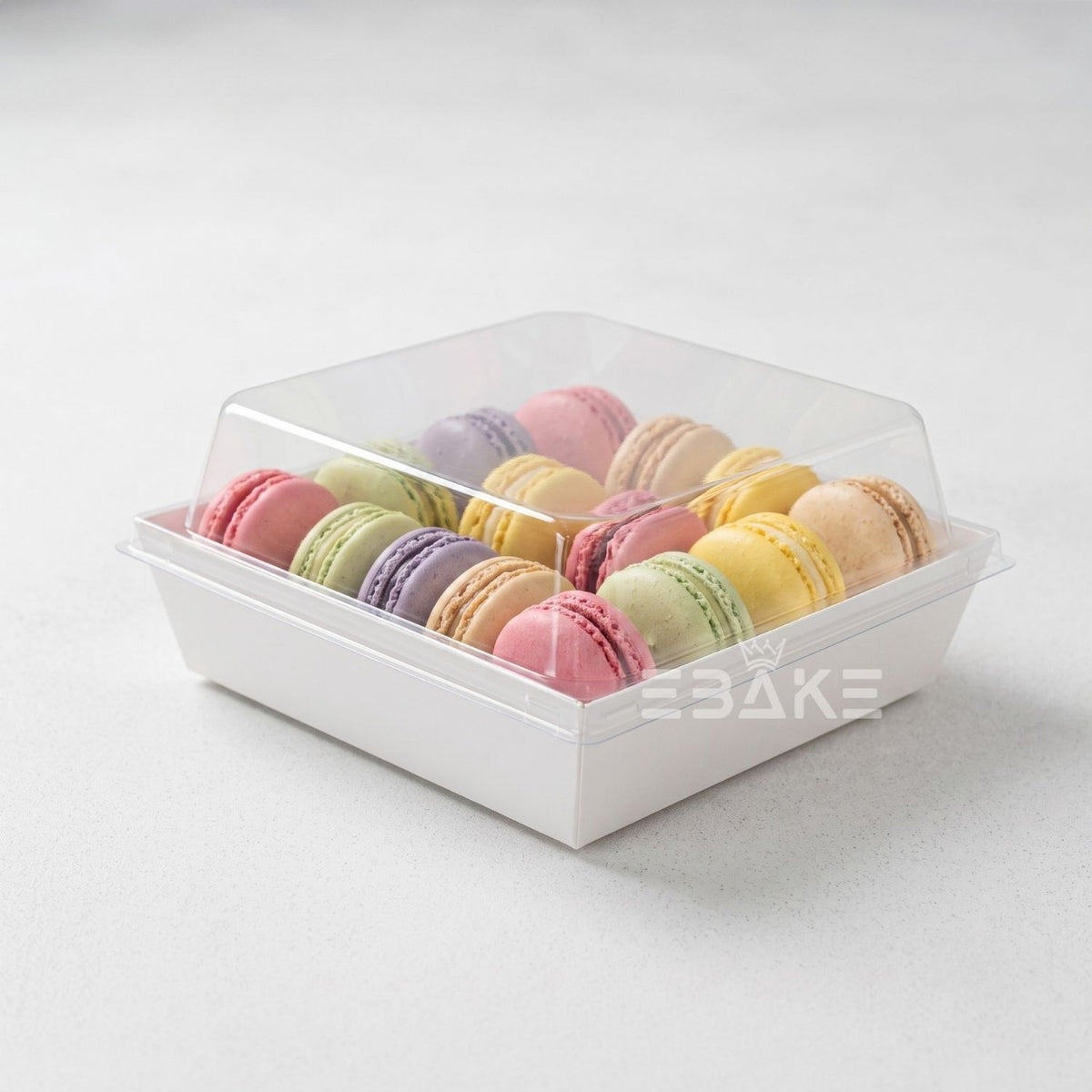 Kraft Paper Square Container With Transparent Lid