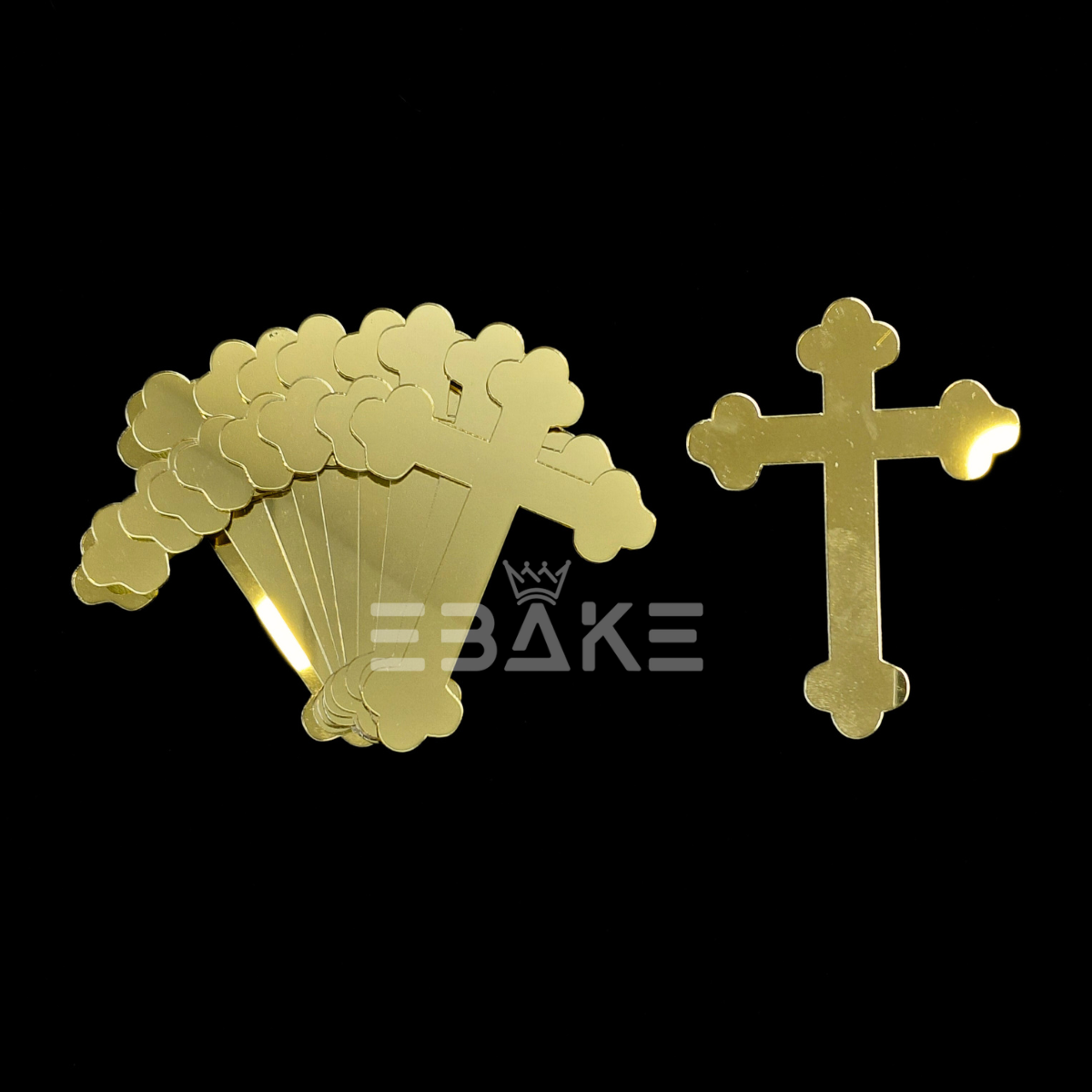 Cross Cake Topper for Baptism, First Holy Communion 3" (10 Pieces Set)