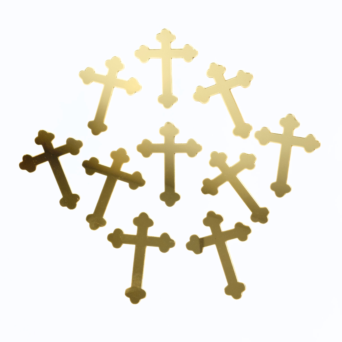 Cross Cake Topper for Baptism, First Holy Communion 3" (10 Pieces Set)
