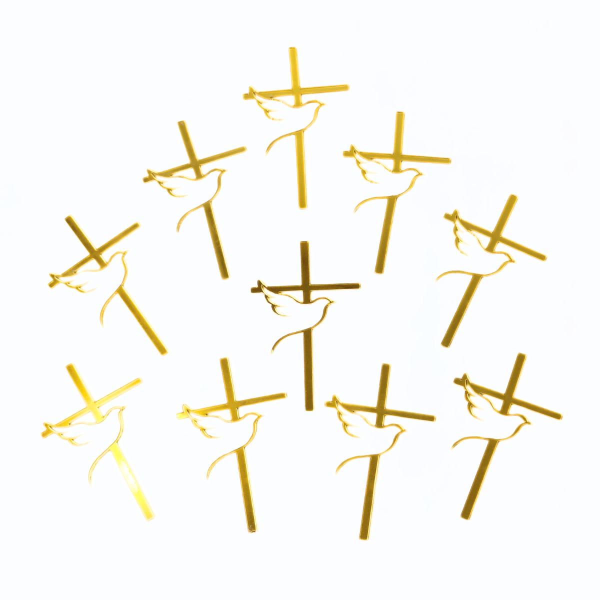 Cross Cake Topper for Baptism, First Holy Communion 3" (10 Pieces Set)