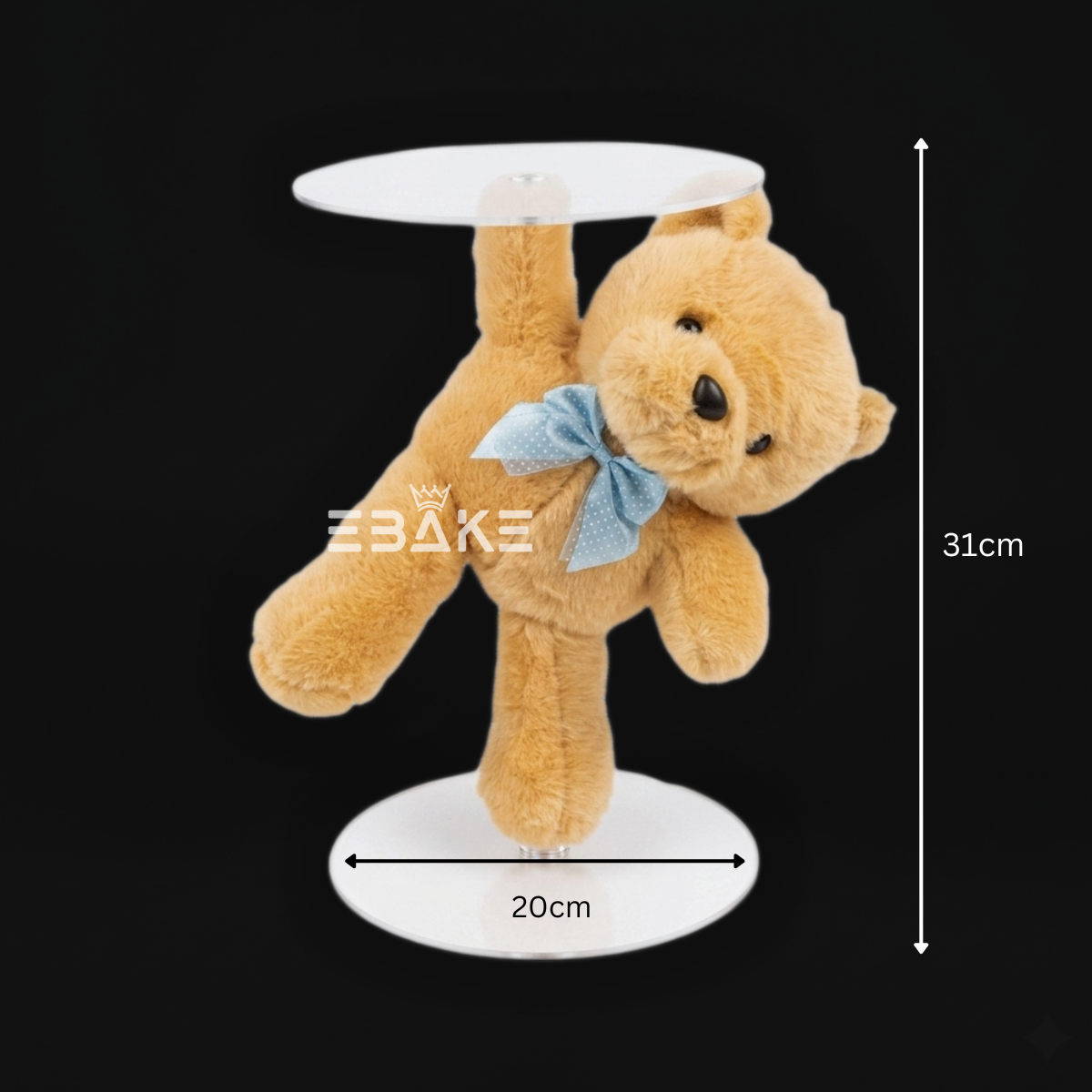 Brown Teddy Bear Cake Spacer / Cake Stand / Anti Gravity Cake Stand
