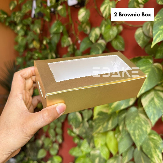 2 Piece Brownie Box - Golden