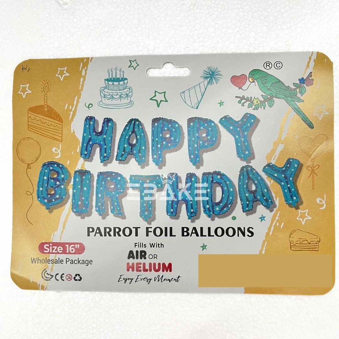 Happy Birthday Foil Balloon Blue 16 Inch