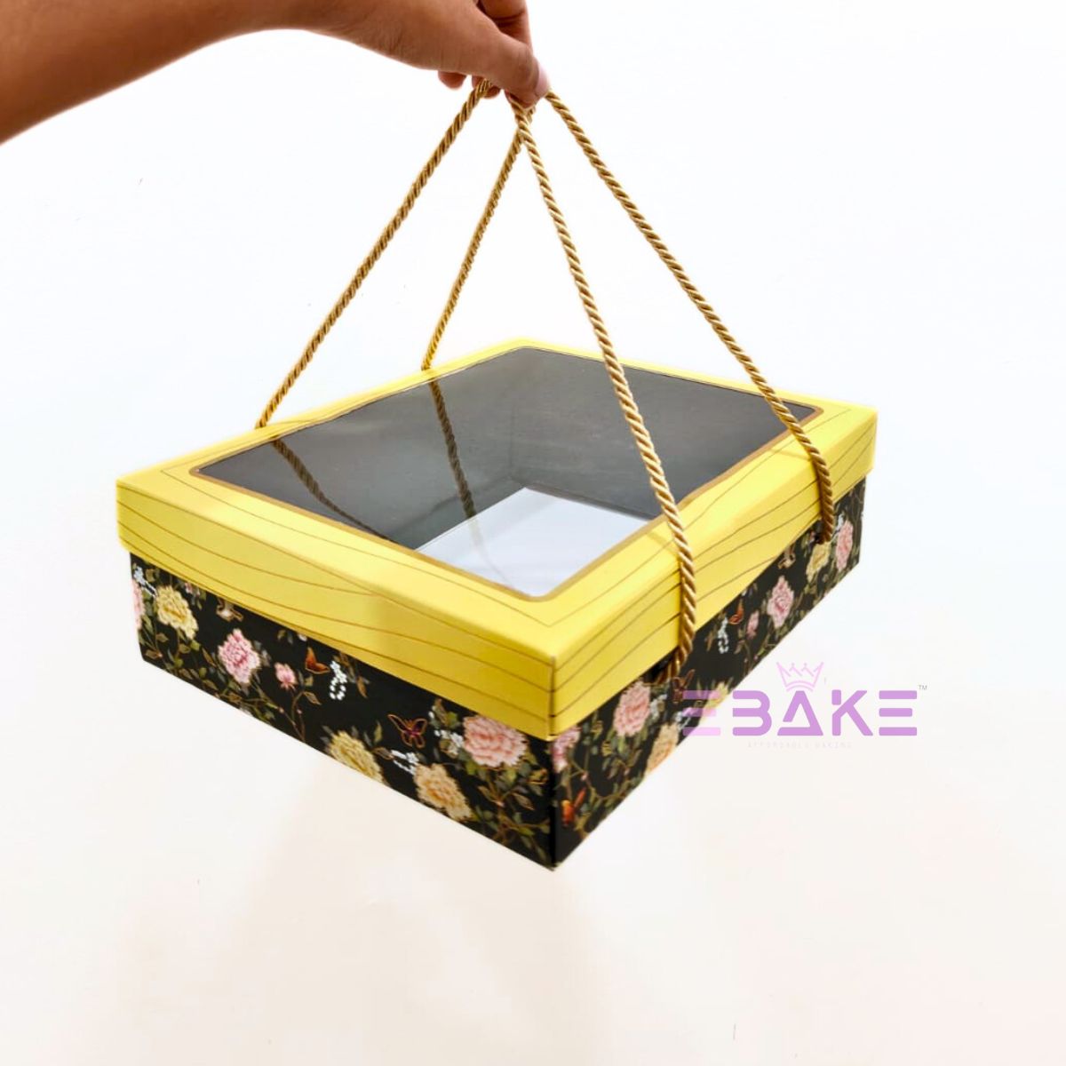 Printed Hamper Box With Rope Handle - Premium Gifting Box (Set of 2 Boxes)