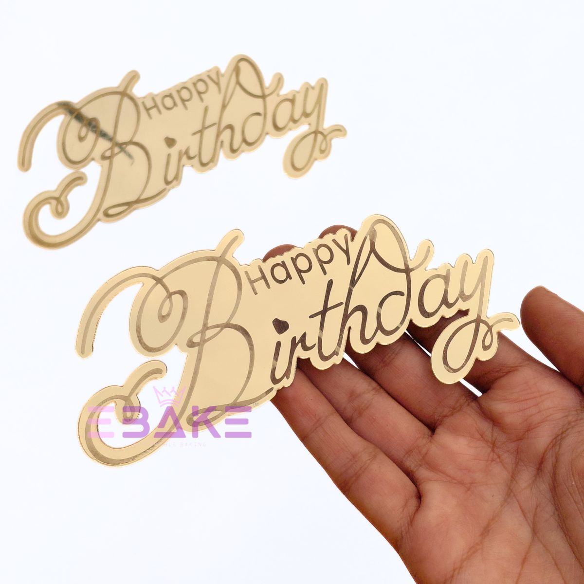 Happy Birthday Engraved Cutout (Set of 5)