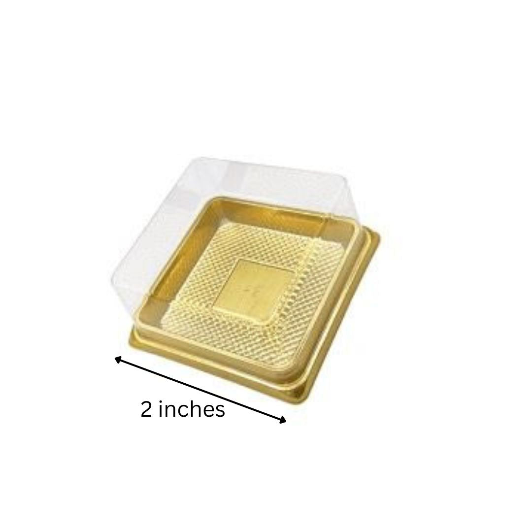 Mini Cake Box/Pastry Box With Transparent Lid (Set of 5) 2*2 Inches Small