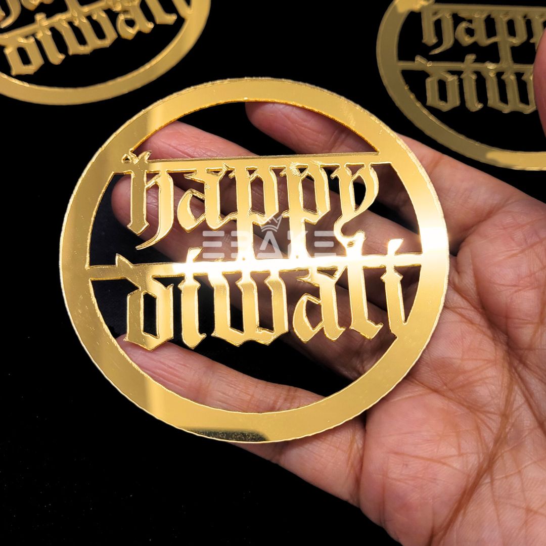 Happy Diwali 3 Inch Cutout (Set of 3) A590