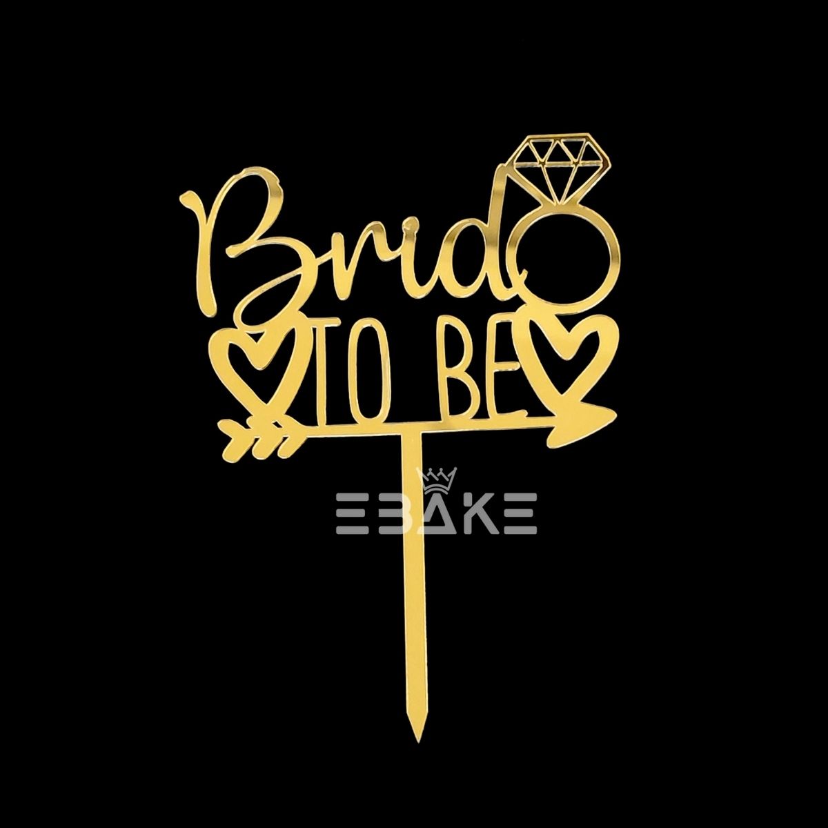 Bride To Be Cake Topper 4 Inch