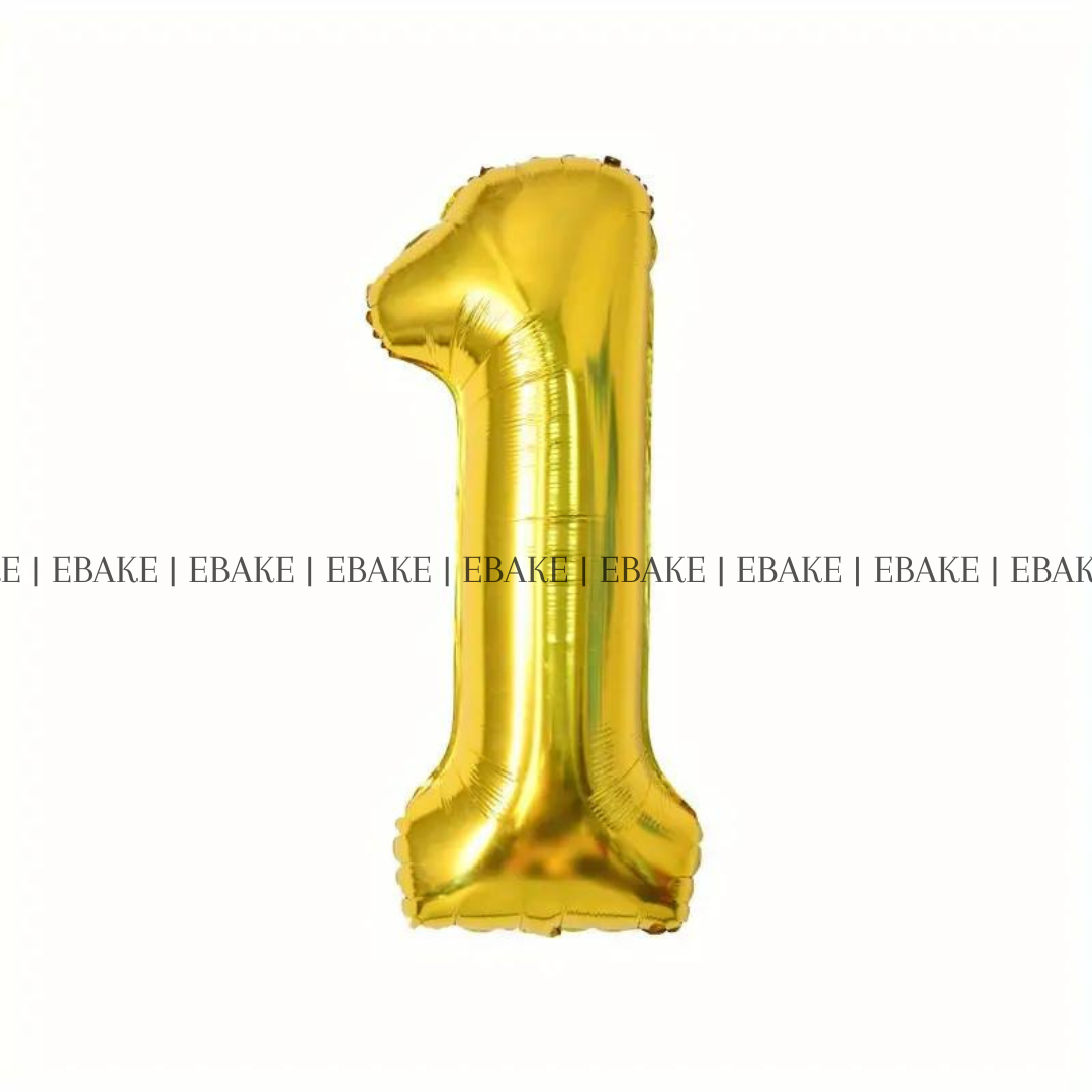 Number Foil Balloons Gold 16 Inch Single Piece