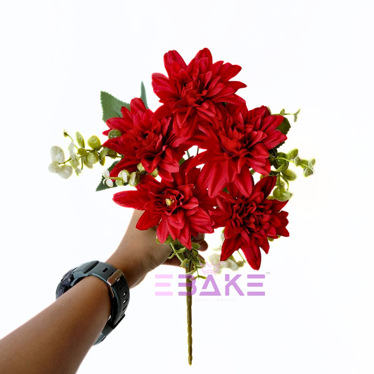 A1803 Red Dahlia Bunch With Fillers