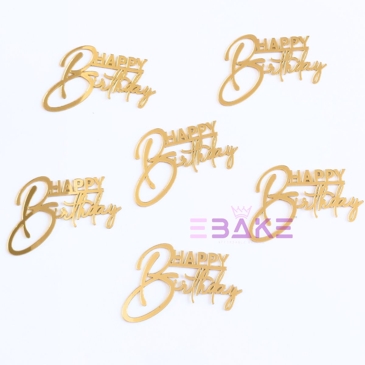 Mini Happy Birthday Cutout (Set Of 6)
