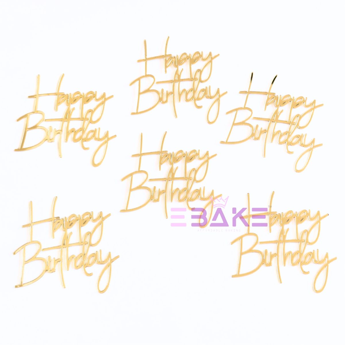Mini Happy Birthday Cutout (Set Of 6)