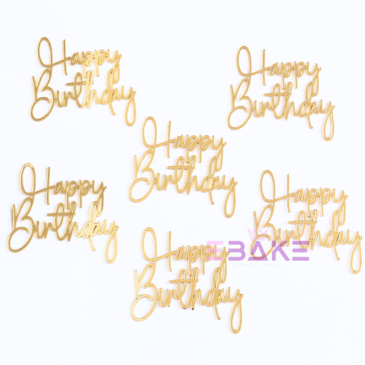 Mini Happy Birthday Cutout (Set Of 6)