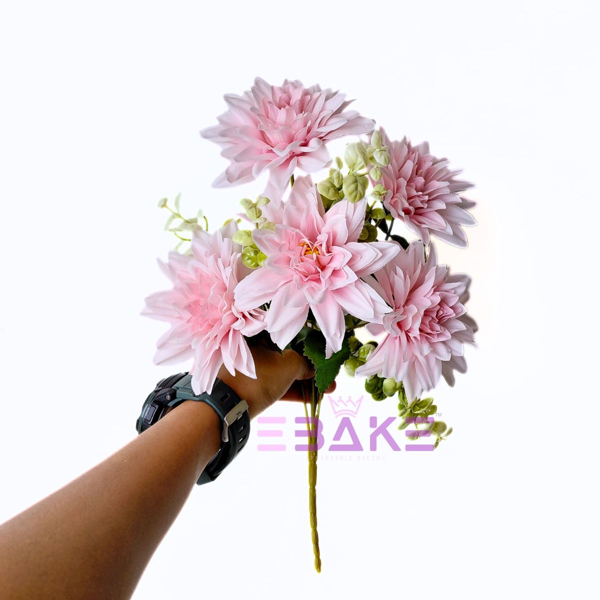 A1802 Light Pink Dahlia Bunch With Fillers
