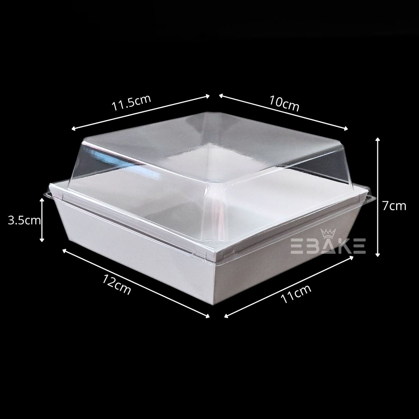 Kraft Paper Square Container With Transparent Lid