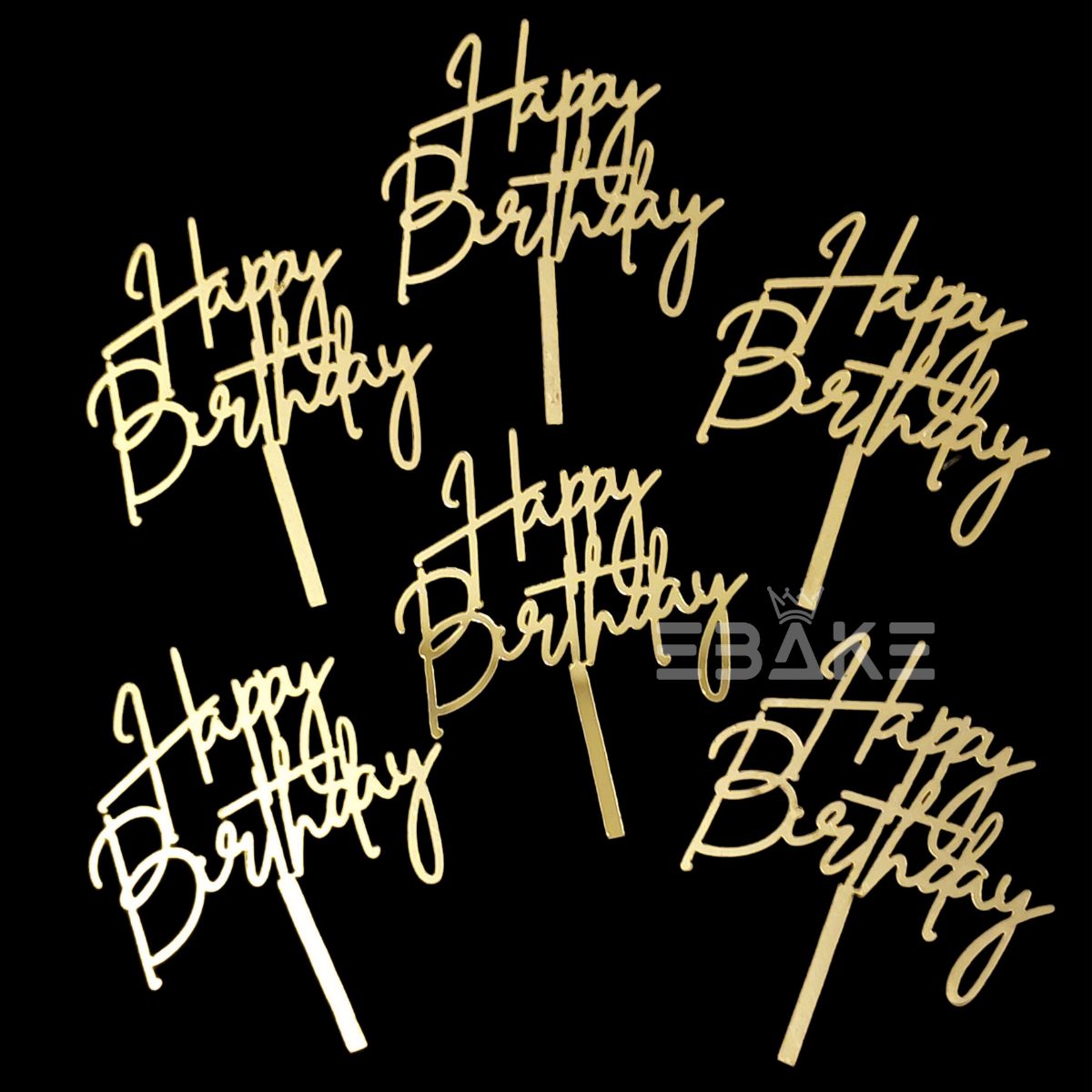 Happy Birthday Mini Topper (Set of 10 Pieces)