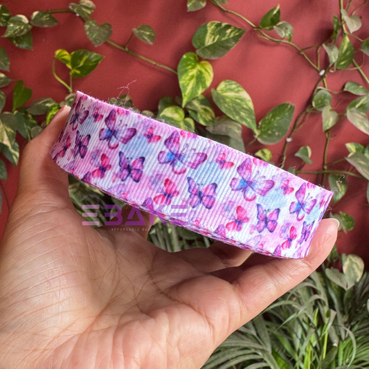 Butterfly Printed Grosgrain Ribbon